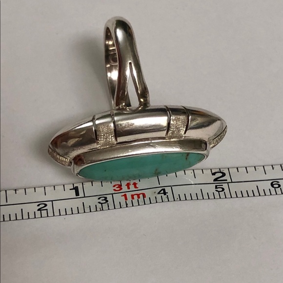 Sterling Silver Turquoise Ring Size 5 - Picture 4 of 5